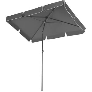 tectake Sonnenschirm Vanessa 200x125cm höhenverstellbar und neigbar - grau