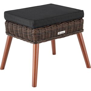 tectake Rattan Fussbank Vibo 150kg - braun