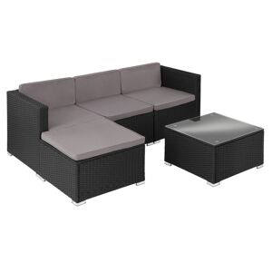 tectake Rattan Lounge Lignano - schwarz