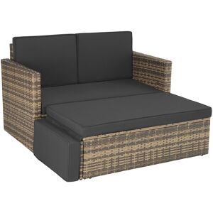 tectake Rattan Lounge Korfu - natur