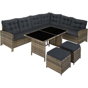 tectake Rattan Lounge Barletta - natur