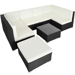 tectake Rattan Lounge Venedig - schwarz