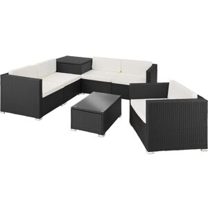 tectake Rattan Lounge Pisa - schwarz