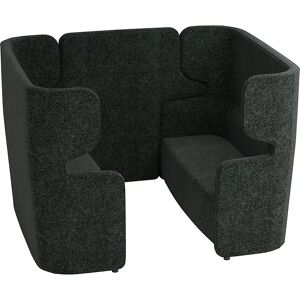 BISLEY Akustiksofa VIVO, 2 Zweisitzer mit hoher Rückenlehne, Mittelwand, anthrazit