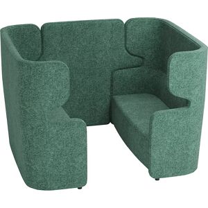 BISLEY Akustiksofa VIVO, 2 Zweisitzer mit hoher Rückenlehne, Mittelwand, türkis