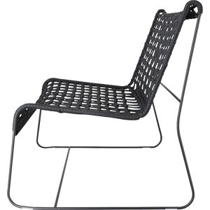 kaiserkraft Outdoor-Sessel IN/OUT, Polyesterseil/Stahl, schwarz