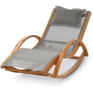 Teak-Schaukelliege mit TEXTILENE® Tchibo - Anthrazit Polyester   unisex