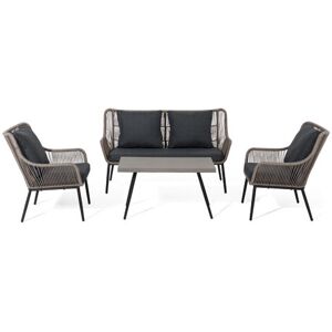 Lounge-Set mit Textilgeflecht - Tchibo - Anthrazit Polypropylen   unisex