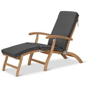 Deckchair mit Polsterauflage - Tchibo - Anthrazit Polyurethan   unisex