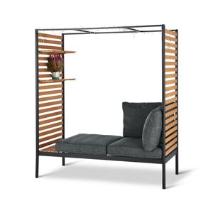 Outdoor Lounge »Elin« mit flexiblen Sitzelementen und Einhängregalen - Tchibo - Anthrazit Polypropylen   unisex