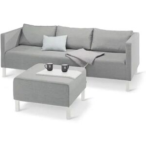 Lounge-Sofa mit Sunbrella®-Stoff - Tchibo - Hellgrau Aluminium   unisex