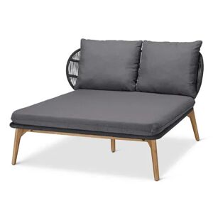 Daybed mit Kopfteil mit Textilgeflecht - Tchibo - Schwarz Polypropylen   unisex