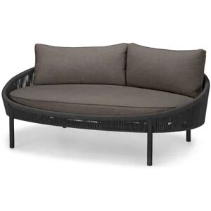 Daybed »Jara« mit Textilgeflecht - Tchibo - Schwarz Aluminium   unisex