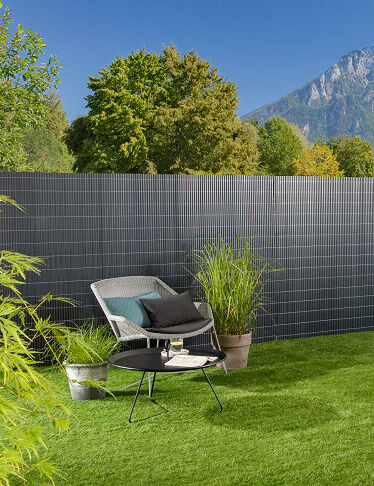 VEDIA Sichtschutzhecke Bamboo, grau