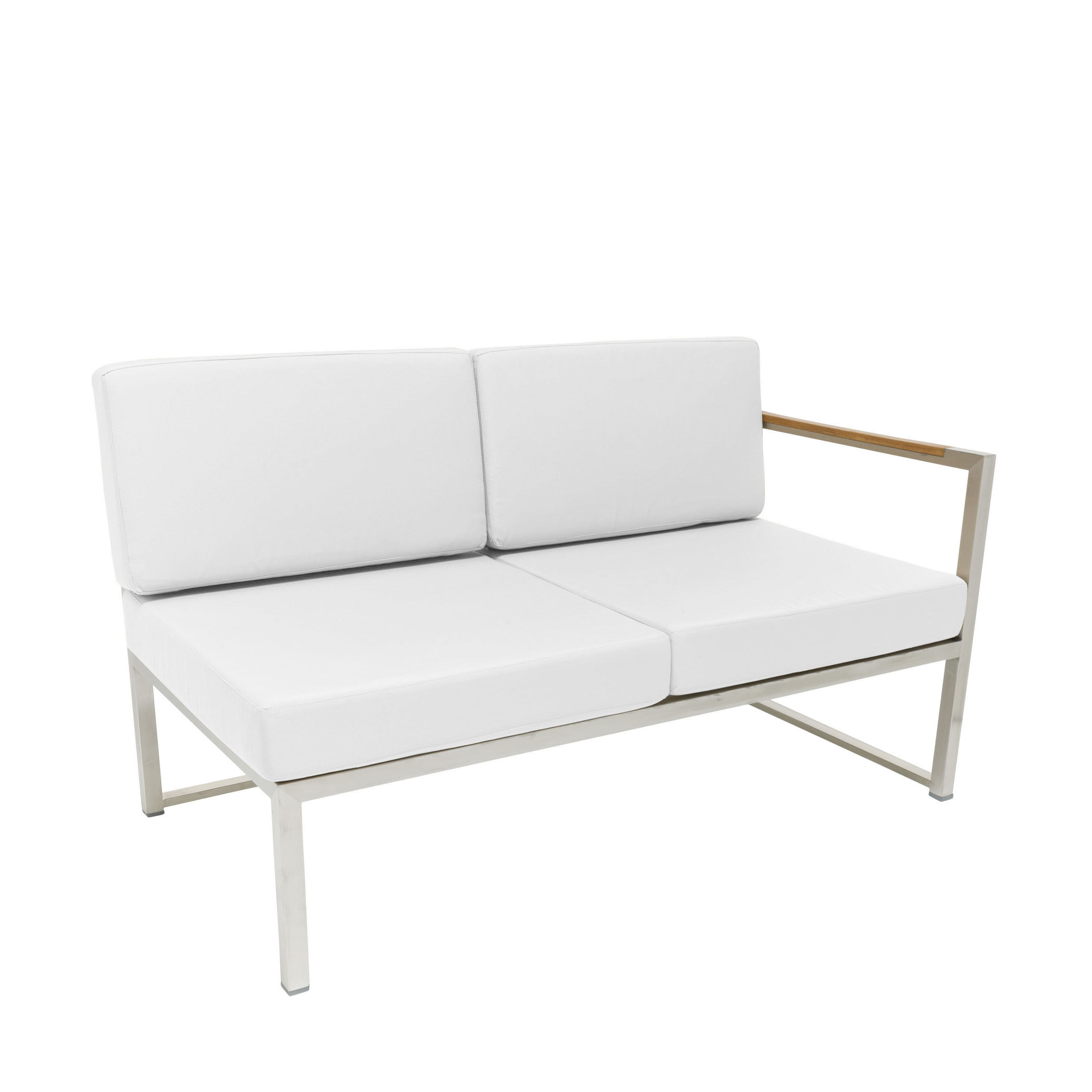 Jan Kurtz Lux Lounge Sofa 2-Sitzer Armlehne rechts  weiss