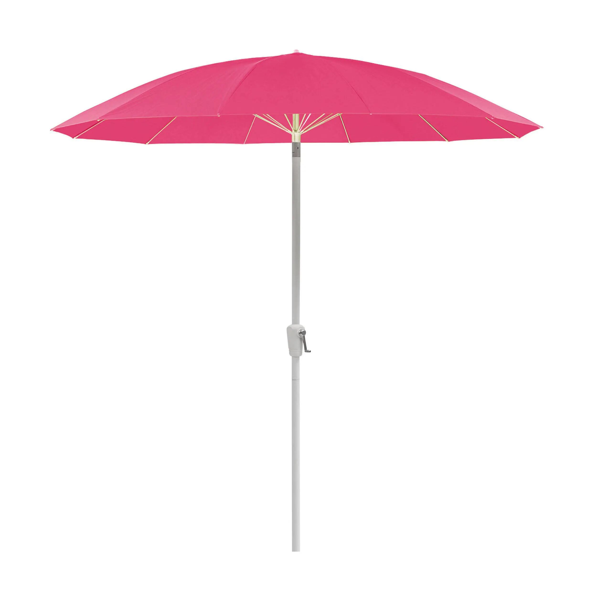 Weishäupl Werkstätten Pagodenschirm L Sonnenschirm mit Kurbel ohne Schirmständer  rosa