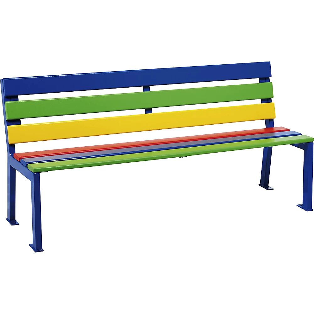 Sitzbank Silaos® für Kinder, mit Rückenlehne LxT 1500 x 546 mm