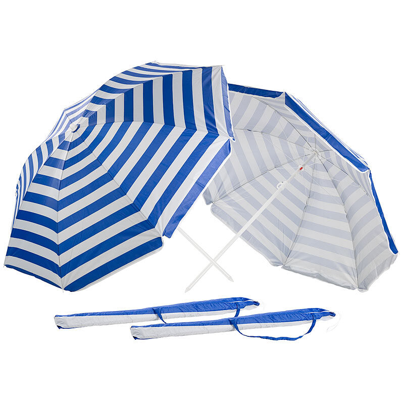 Royal Gardineer 2er-Set 2-teilige Sonnenschirme mit Sonnenschutz UV30+, Tasche, Ø160cm