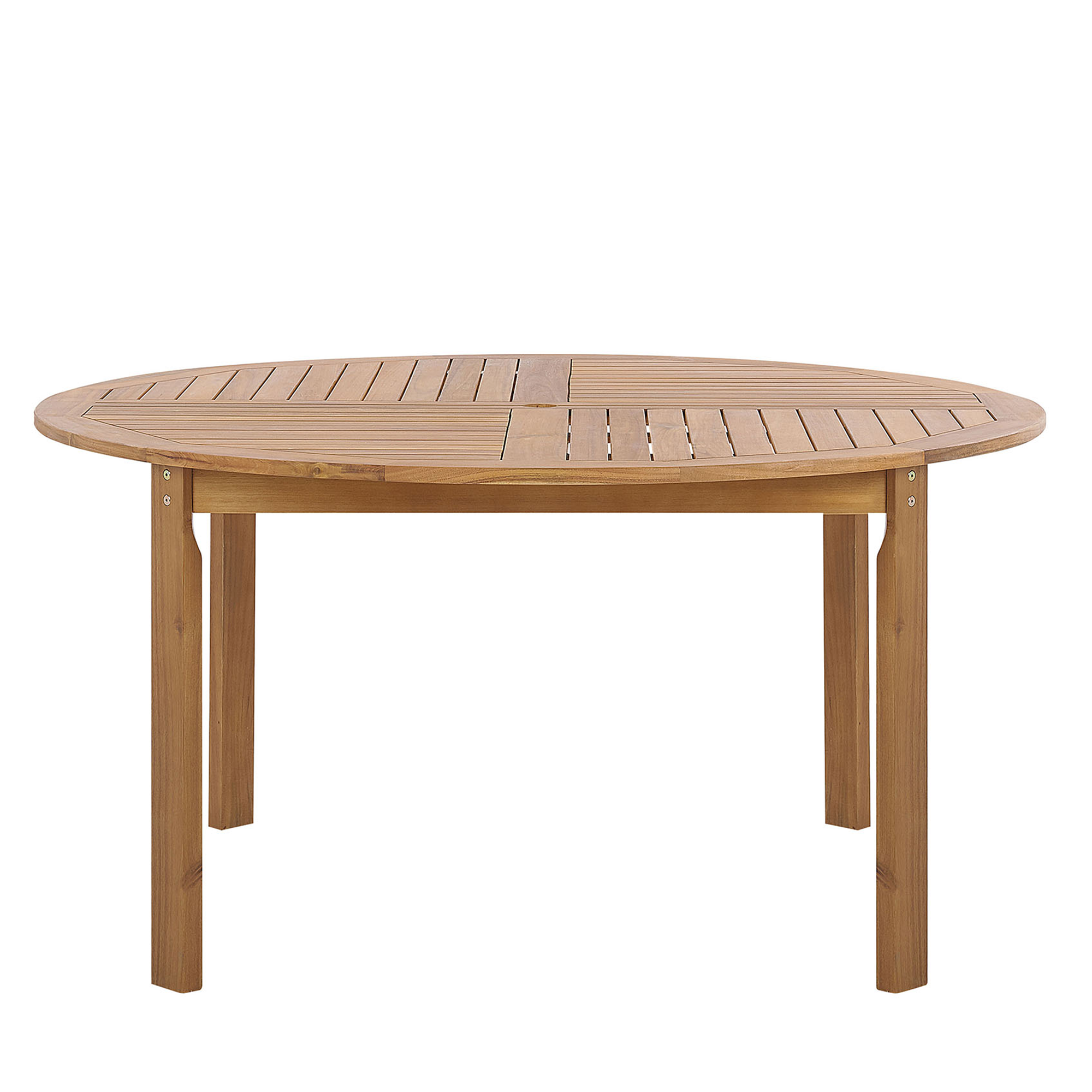 Beliani Akátový zahradní stůl světlé dřevo ⌀ 150 cm TOLVE