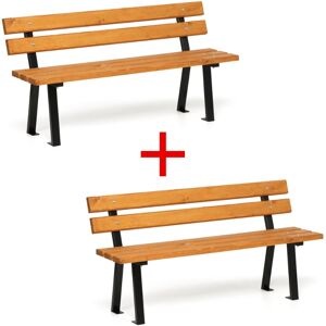 B2B Partner Gartenbank WOODY mit Rückenlehne 1+1 GRATIS, 1500 mm, Limba