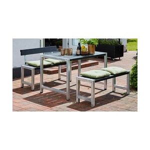 meingartenversand.de Bistrogarnitur Café - Gartenmöbel Set mit Gartenbank und Gartentisch in der Farbe Grün