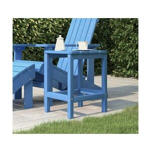 vidaXL Adirondack-Gartentisch Meeresblau 38x38x46 cm HDPE