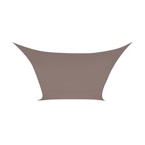 Perel Sonnensegel, wasserabweisend, 5 x 5 m, 160 g/m2, Polyester, Quadrat, Taupe