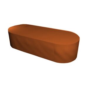 Planesium Abdeckplane für Gartentisch Oval Orange Ø 150cm x 100cm x 70cm Hülle Abdeckung Schutzhülle Haube