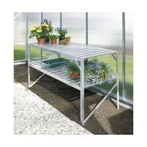 Vitavia Alutisch 121 x 54 x 76 cm aluminium 2 Ablagen