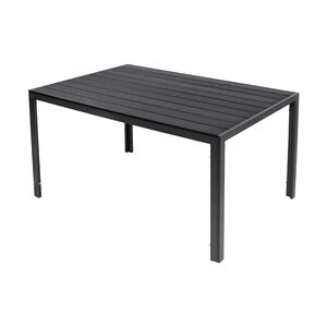 LINDER EXCLUSIV Gartentisch Comfort 150 x 80 cm mit Nonwood Platte Gestell Aluminium