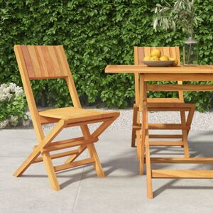 2 Stk. Gartenstühle Klappbar Garten Balkon Terrasse Outdoor Sessel Klappstühle 47x61x90 cm Massivholz Teak BZRBD700912 Maisonchic