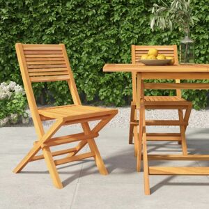 2 Stk. Gartenstühle Klappbar Garten Balkon Terrasse Outdoor Sessel Klappstühle 47x62x90 cm Massivholz Teak BZRBD598573 Maisonchic