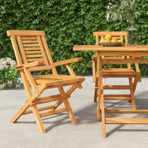 2 Stk. Gartenstühle Klappbar Garten Balkon Terrasse Outdoor Sessel Klappstühle 56x63x90 cm Massivholz Teak BZRBD438987 Maisonchic