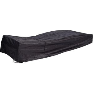 Neuwertig] Abdeckhaube HHG 652, Abdeckplane Schutzplane Schutzhülle, Gartenmöbel Sonnenliege Outdoor Liege, 40x200x85cm, anthrazit - black