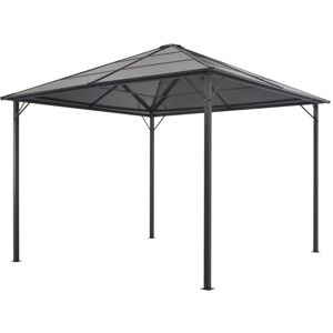 Gartenpavillon Gartenzelt Outdoor Partyzelt mit Dach Aluminium 3×3 m Schwarz XDGN859199 Maisonchic