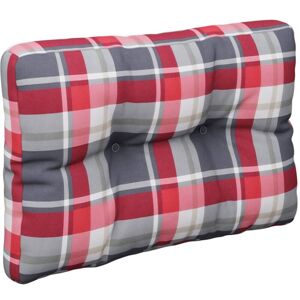 LONGZIMING Palettensofa-Kissen Rot Karomuster 60x40x12 cm