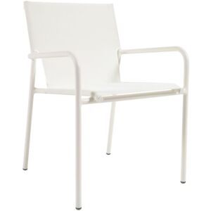 Kave Home Zaltana Gartenstühle stapelbar 4er Set - weiß - 4 Stück à 60x65x84 cm