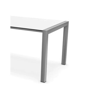 Kristalia Sushi Fenix-NTM® Outdoor Tisch 100 x 200cm   Tischplatte weiß Kos 0032, Beine eloxiertes Aluminium