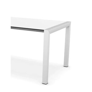 Kristalia Sushi Fenix-NTM® Outdoor Tisch 100 x 200cm   Tischplatte weiß Kos 0032, Beine weiß lackiertes Aluminium