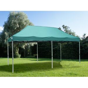 Dancover Faltzelt Faltpavillon Wasserdicht FleXtents PRO Steel 4x8m Grün, mit 6 Seitenwänden