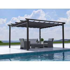 Dancover Pergola pavillon Santa Cruz, 3x3m, Schwarz/Grau