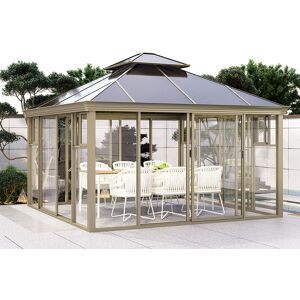 Dancover Pavillon aus Polycarbonat Santa Ana, 4x4m, Messing