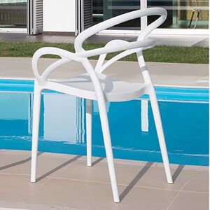 Kasa-store Dina set 2 outdoor-stühle mit armlehnen, struktur aus polypropylen, erhältlich