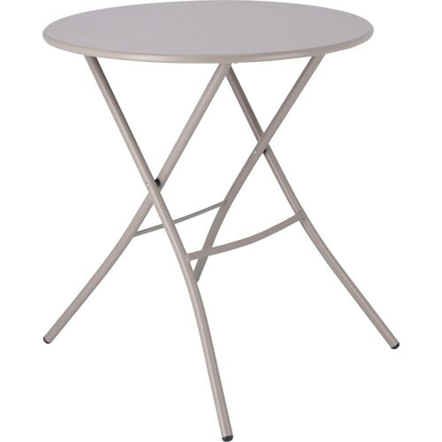 Jankurtz Klapptisch JANKURTZ „fiam sirio“ Tische Gr. B/H/T: 67 cm x 73 cm x 67 cm, grau (taupe) Klapptisch Gartentisch Klapptische mit runder Tischplatte, Breite 67 cm, in 4 Farben