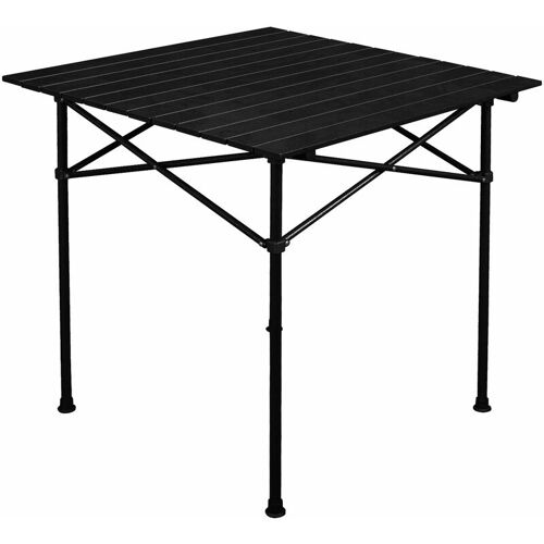 Anndora – klappbarer Campingtisch Esstisch Spieltisch schwarz 70×70 cm transportabel