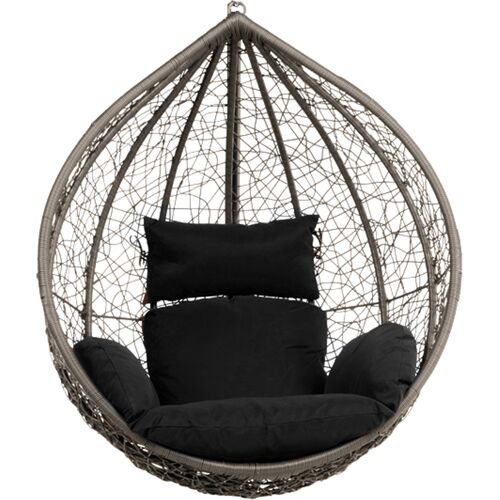 Polyrattan Hängesessel CIELO - Schwarz nur Korb