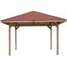 Pavillon WEKA "Paradies 2" Pavillons Gr. B/H/T: 380 cm x 299 cm x 380 cm, beige (natur) Pavillons BxT: 380x380 cm, inkl. Dachschindeln und Pfostenanker