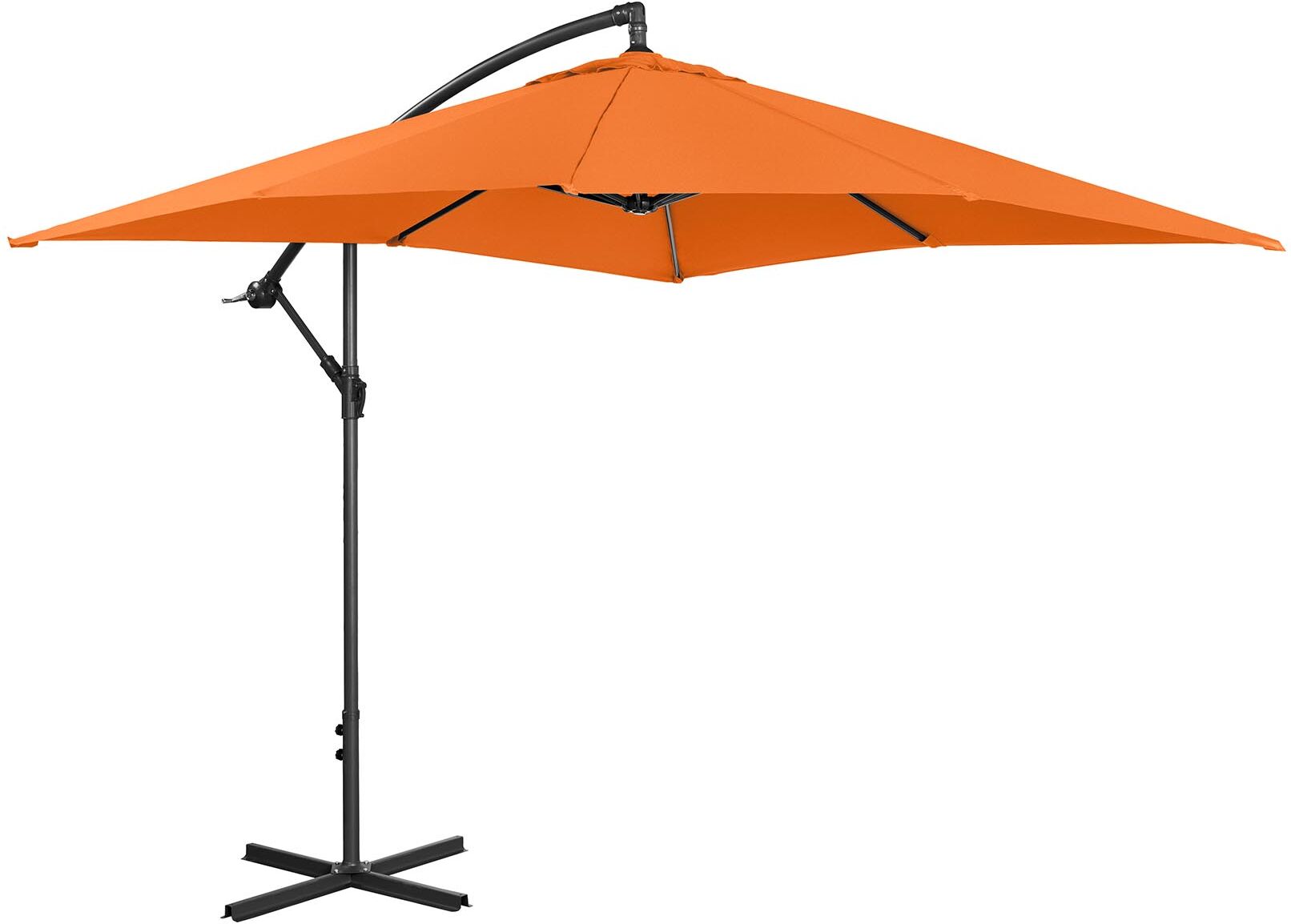 Uniprodo Ampelschirm - orange - rechteckig - 250 x 250 cm - neigbar 10250074