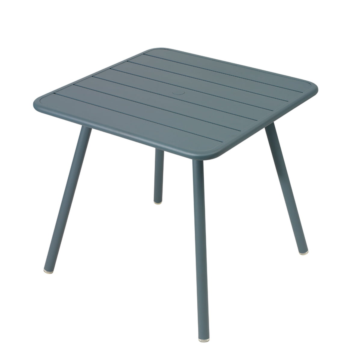 Fermob - Luxembourg Tisch, quadratisch (4 Beine), 80 x 80 cm, gewittergrau