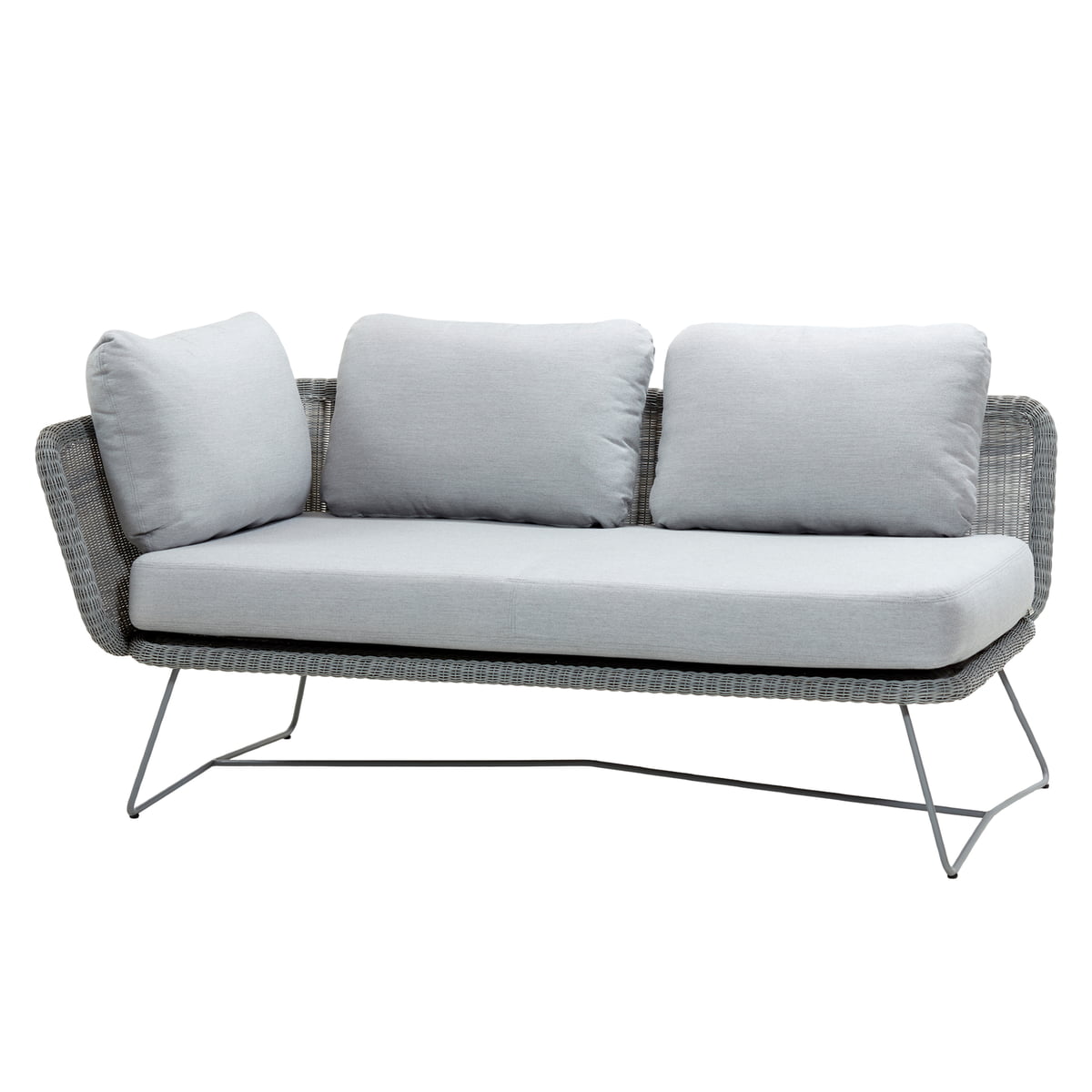 Cane-line - Horizon Modulsofa Outdoor 2-Sitzer rechts, hellgrau